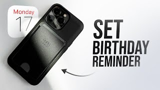 How to Set Birthday Reminder in iPhone (tutorial)