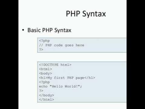 PHP SYNTAX - BASIC #shorts #php #coding #phpscript - YouTube