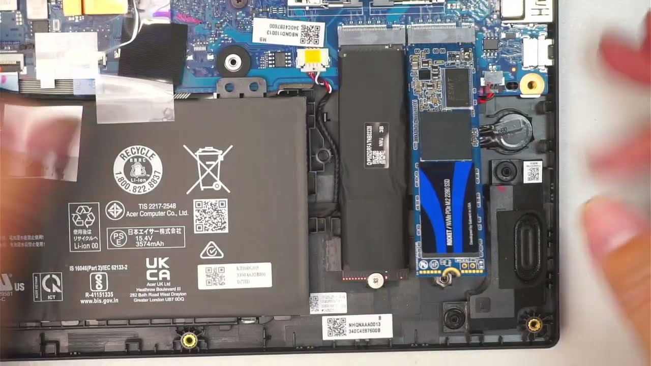 Acer Nitro V 15 Add M2 SSD Upgrade - YouTube