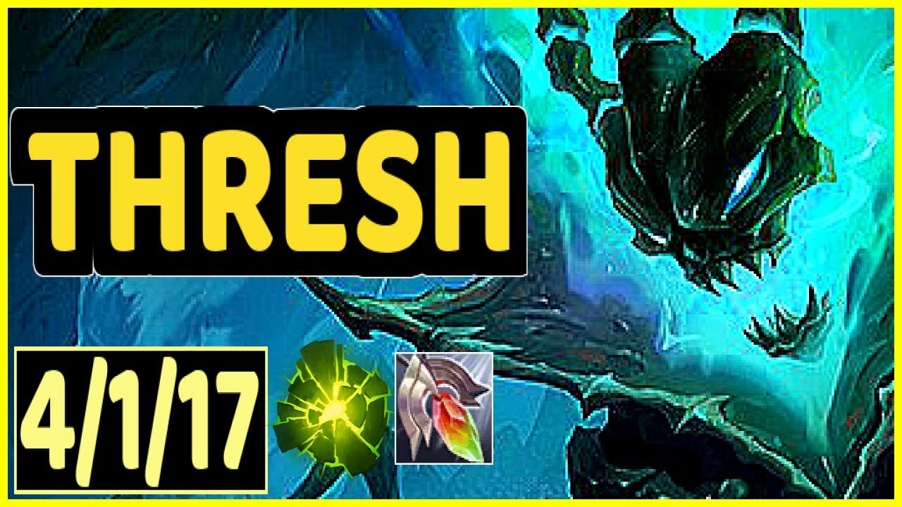 THRESH VS NAUTILUS - 4/1/17 KDA SUPPORT GAMEPLAY