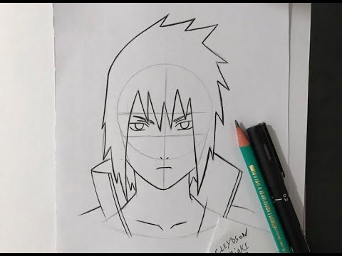 Como desenhar Sasuke Uchiha PASSO a PASSO (Naruto) 