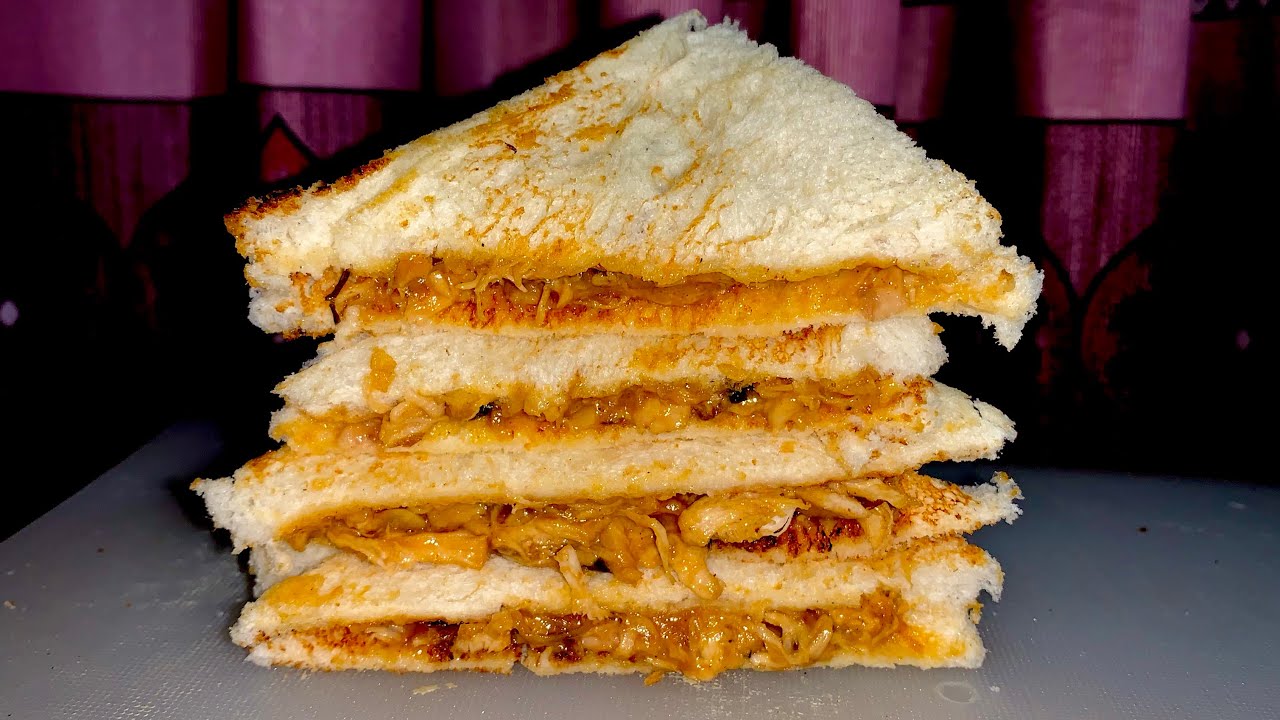 5 min yummy chicken sandwich recipe🥪 Evening snack recipe in bangla🇧🇩