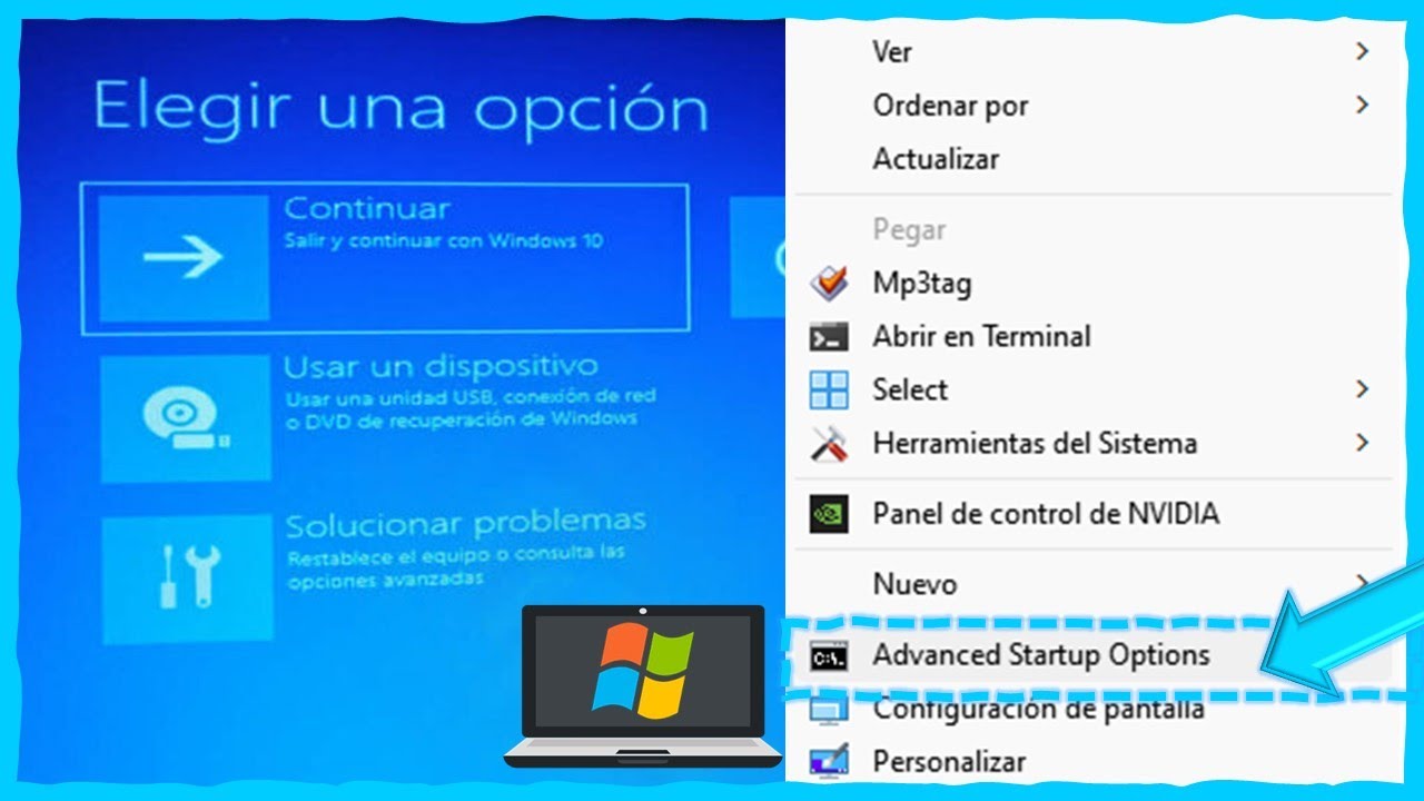 Entrar Las Opciones Avanzadas de Inicio (arranque) Desde El # ...