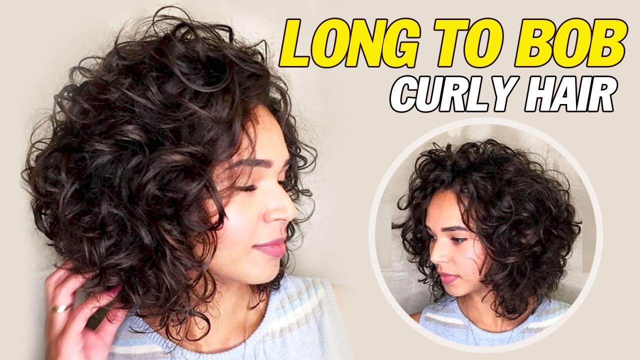 Long to Bob for Curly Hair | Professional Layered Bob Cutting ...