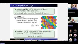 Boaz Klartag: Sphere packing