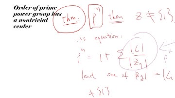 Group action, class equation and some others