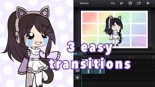 3 easy transitions for beginners on CuteCut//Gacha Life//Tutorial