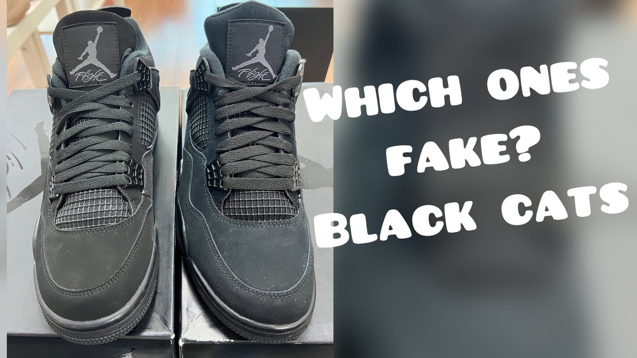 FAKE vs REAL Jordan 4 Black Cats 