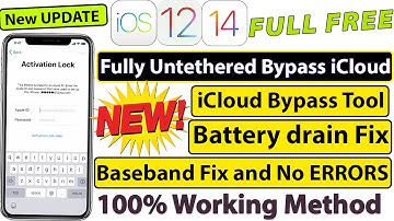 How to Untethered Bypass iCloud | New iCloud Bypass Tool IOS IOS 12.5.1 IOS 14.4 | Battery Drain Fix