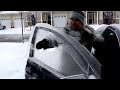 Deicing car in Ottawa, Canada