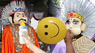 LUCU! ONDEL ONDEL BETAWI TIUP BALON, NANGIS BALONNYA PECAH DUA KALI, DIKASIH SUSU ONDEL ONDEL NYANYI