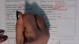U3 Review #1-4 Describing Polynomials