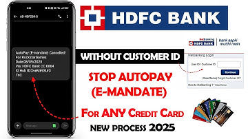 How to Stop HDFC Credit Card Autopay Without Customer ID (2025) #hdfc #hdfcbank