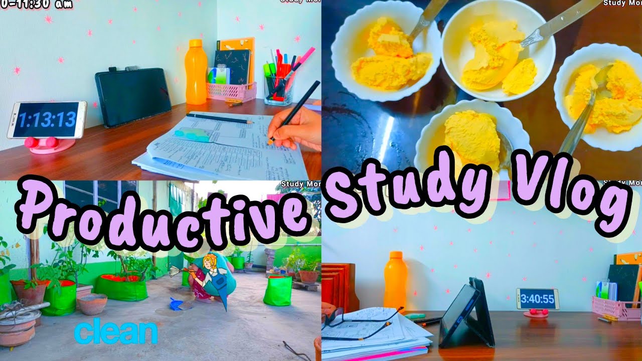 Study Vlog 📝| Morning to Evening 🌞 | A day in my life 🌿| Study More ...