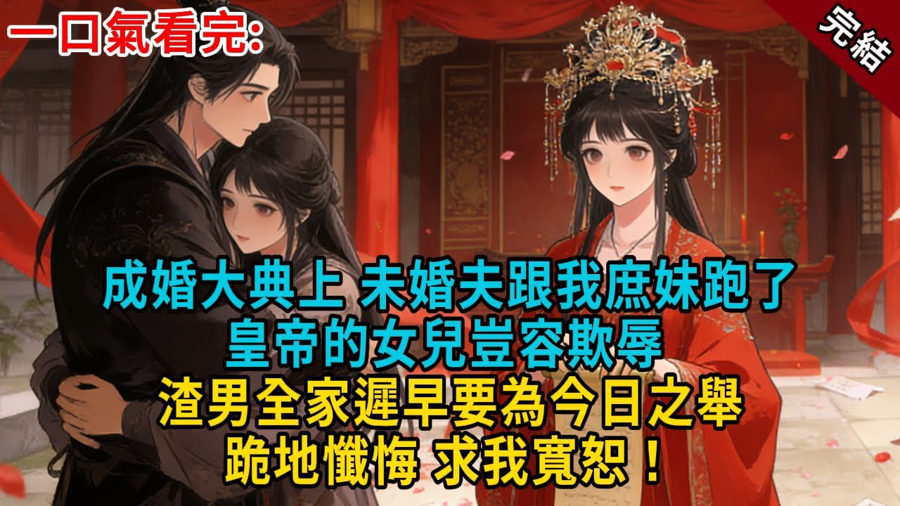 成婚大典上，未婚夫跟我庶妹跑了？皇帝的女兒豈容欺辱，渣男全家遲早要為今日之舉跪地懺悔，求我寬恕！ #古言 #完結 #大女主 #愛情