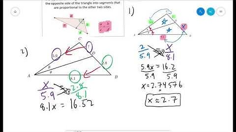 Angle Bisector Theorem examples