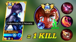 NO MORE!! META YIN JUNGLER | TOP 1 NOVARIA ONE HIT BUILD & EMBLEM 2024 IS BACK! | MOBILE LEGENDS