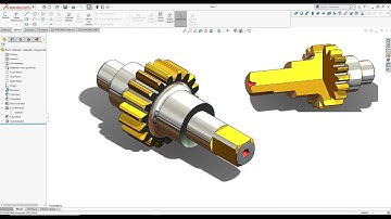 SolidWorks Tutorial 2020, Exercise nr. 33 Gear Shaft! Learn from Home! :D