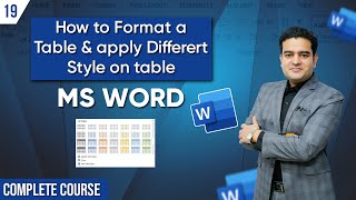 How to Format Tables & Apply Different Designs in Ms Word | Tips and Tricks