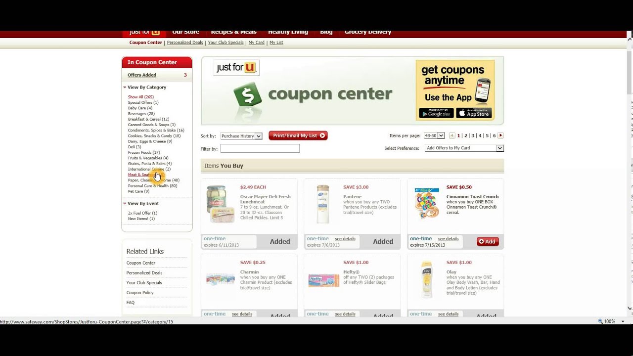 Ahorra con el programa de just for you de safeway youtube