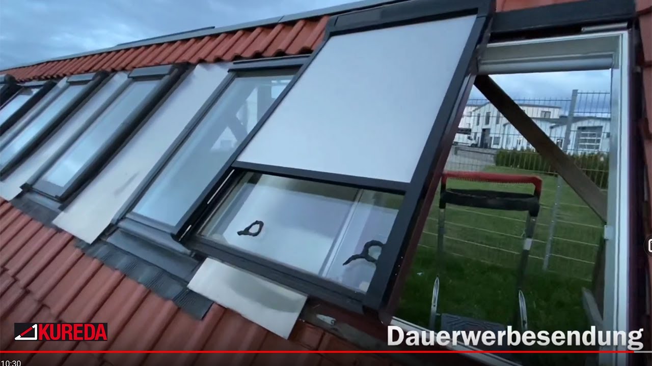 Dachfenster Netzmarkise SOLAR-FUNK montieren / Braas-Atelier