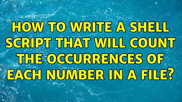 How to write a Shell Script that will count the occurrences of each number in a file?