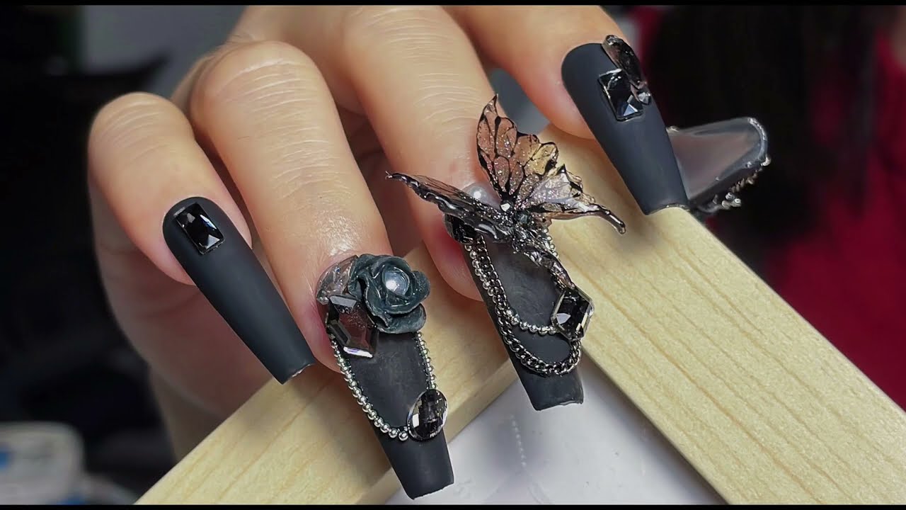 3D Butterfly Nail Art