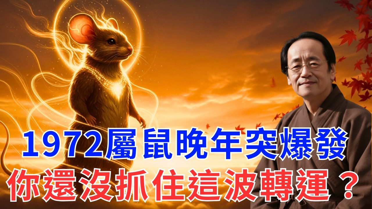 生肖鼠：1972年屬鼠人的晚年命運！為何有人勞碌一生，有人54歲後突然「轉運發財」？只因做對了這件事！#1972屬屬 #1972生肖屬 #1972屬年