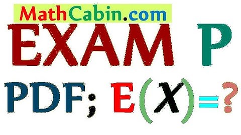 🏆SOA Exam P Expected Value from PDF problem #2 ! ! ! ! !