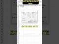 😱New trick auto date enter//excel trick//youtubeshort #excel #viral #exceltips