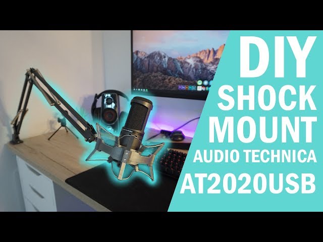 to make a shockmount AND boom arm for studio microphones | Audio Technica At2020 YouTube
