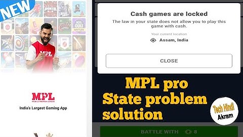 MPL Pro game app per state location problem solution