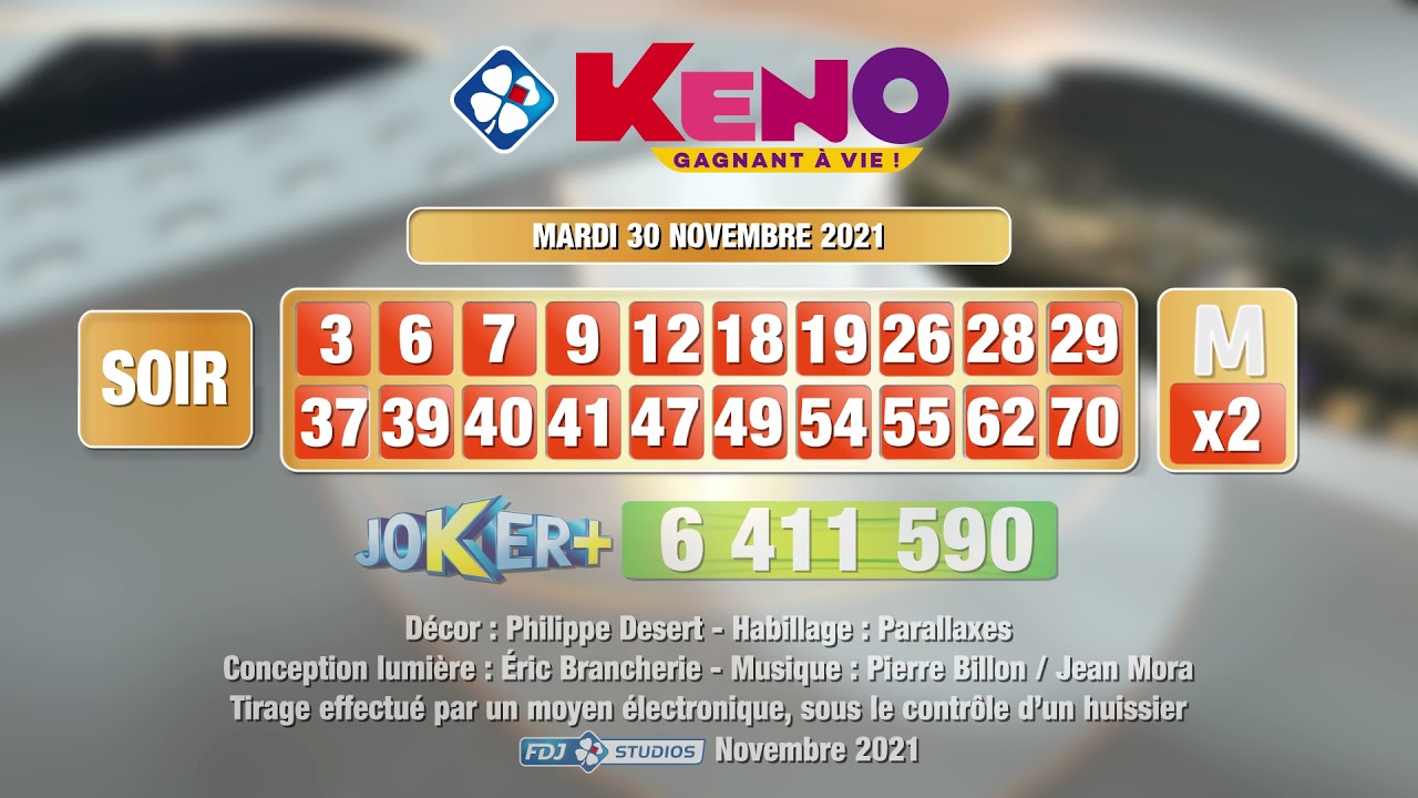 Keno Du Soir Du Jour