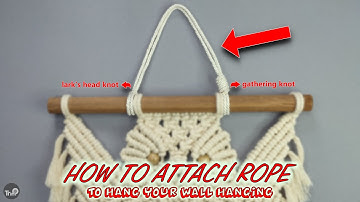Cara Memasang Tali Untuk Menggantung Hiasan Dinding Macrame | Macrame Tutorial For Beginner