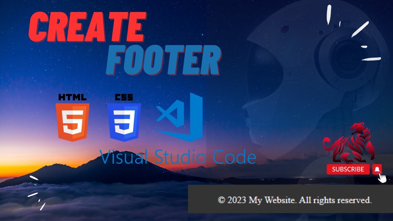 Footer Design Using Html & Css - YouTube