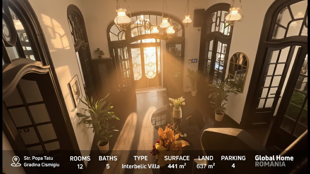📍 Cismigiu Garden | 12 Rooms Interbelic Villa - Surface 441 Sqm - Land 637Sqm | Global Home Ro