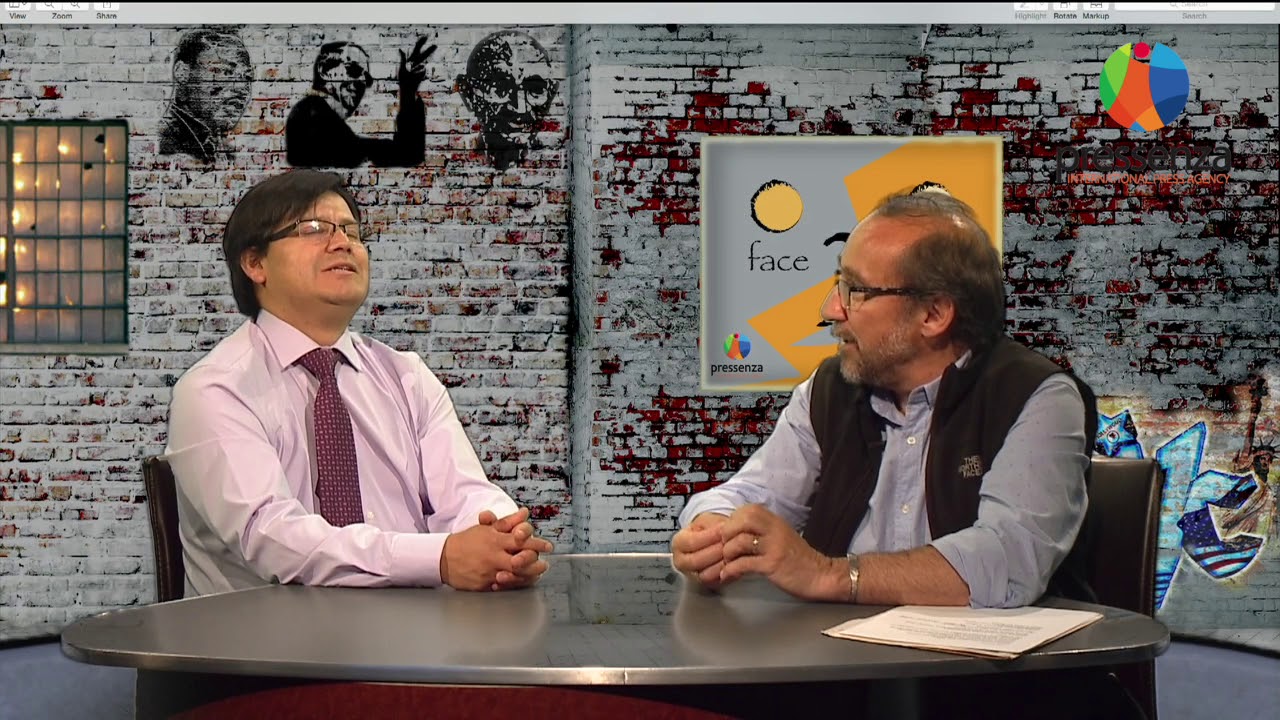 Face 2 Face with Carlos Aguasaco newspaper mockup