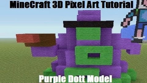 MineCraft 3D Pixel Art Tutorial - Purple Dott Model