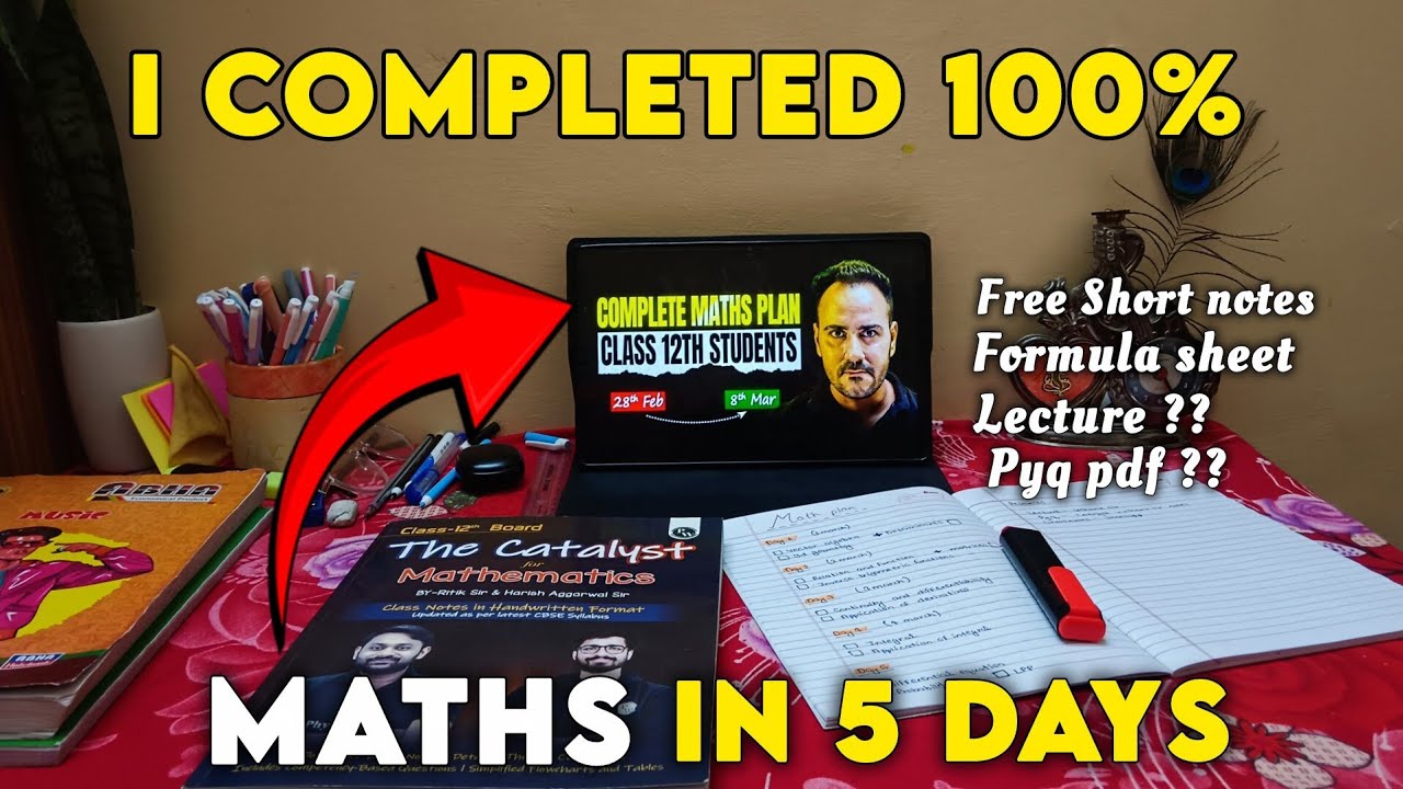 HOW I COMPLETED MY 100% MATHS IN 5 DAYS 🔥|| CBSE 2025-26 - YouTube