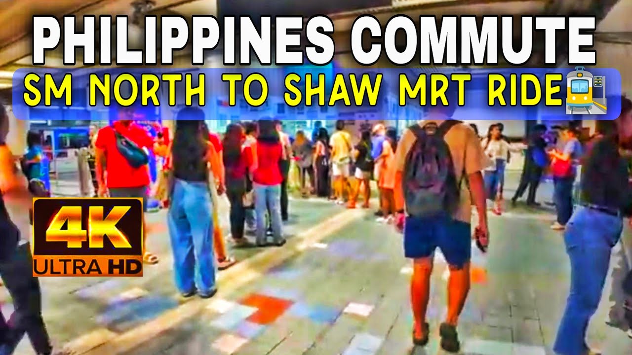 [4K HDR] SM North EDSA To Shaw Boulevard MRT Station | Metro Manila Commuter Experience 🇵🇭