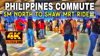 4k Hdr Sm North Edsa To Shaw Boulevard Mrt Station  Metro Manila Commuter Experience 