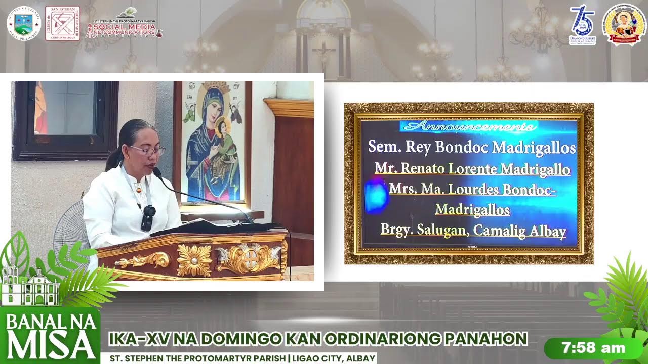 Banal na Misa | IKA-XV NA DOMINGO KAN ORDINARIONG PANAHON
