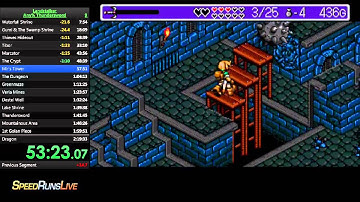 [New PB] Landstalker Any% Speedrun in 2:17:46 (English Version, Thundersword)