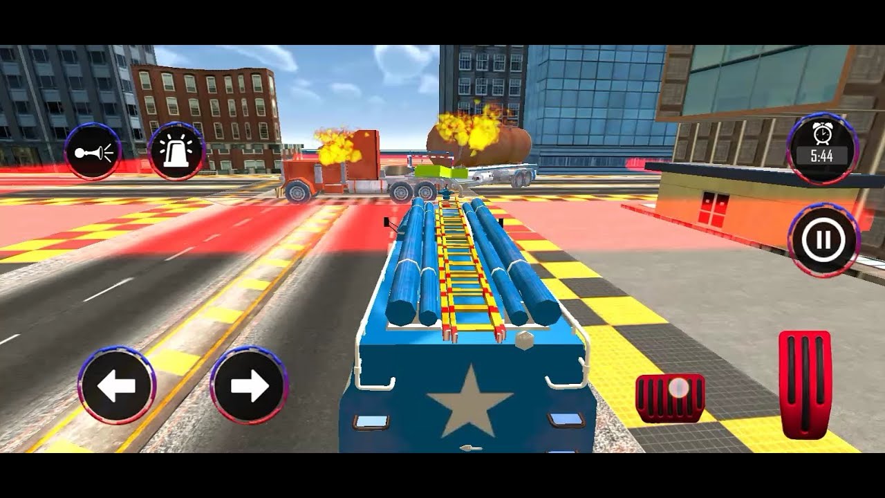 Police Ambulance Fire Truck Simulator 2021 -  City Emergency Fire Service -  Android Gameplay