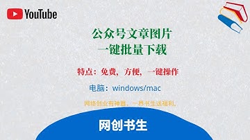微信公众号文章里面的图片批量下载软件工具。