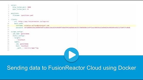 Ingest logs into FusionReactor using Docker