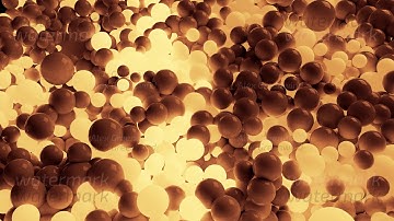 4k 3D seamless loop animation of beautiful small and large spheres or balls cover plane as abstract