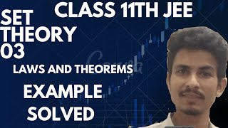 Set Theory 03| Laws and Theorem on sets | example explained class 1th and 12th 