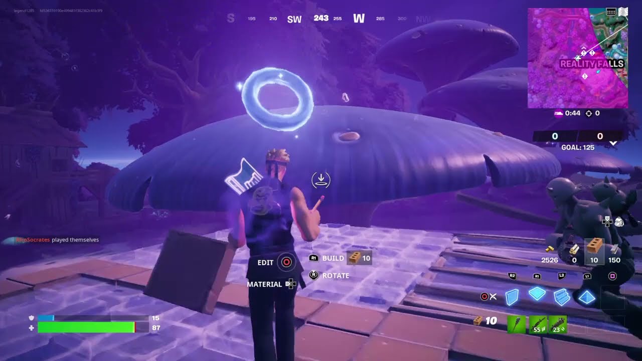 Collect Floating Rings At Reality Falls - Fortnite