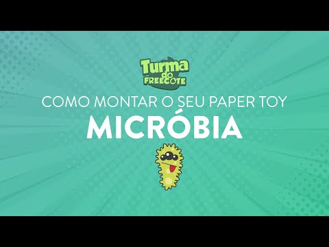 FreeCô | Turma do Freecote: Como montar o paper toy Micróbia